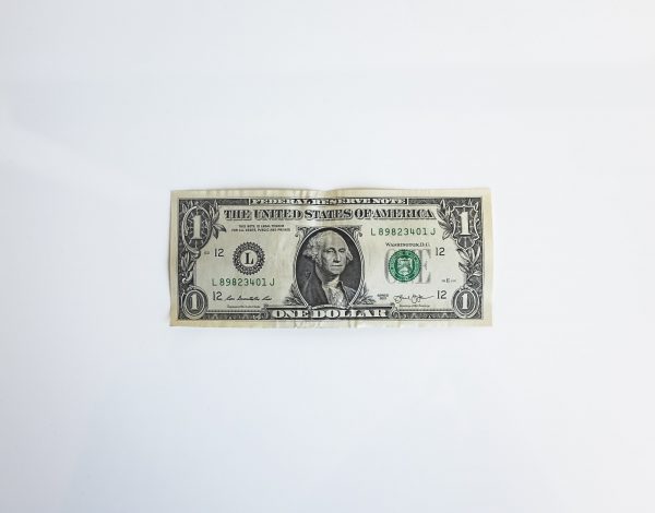 A one dollar bill