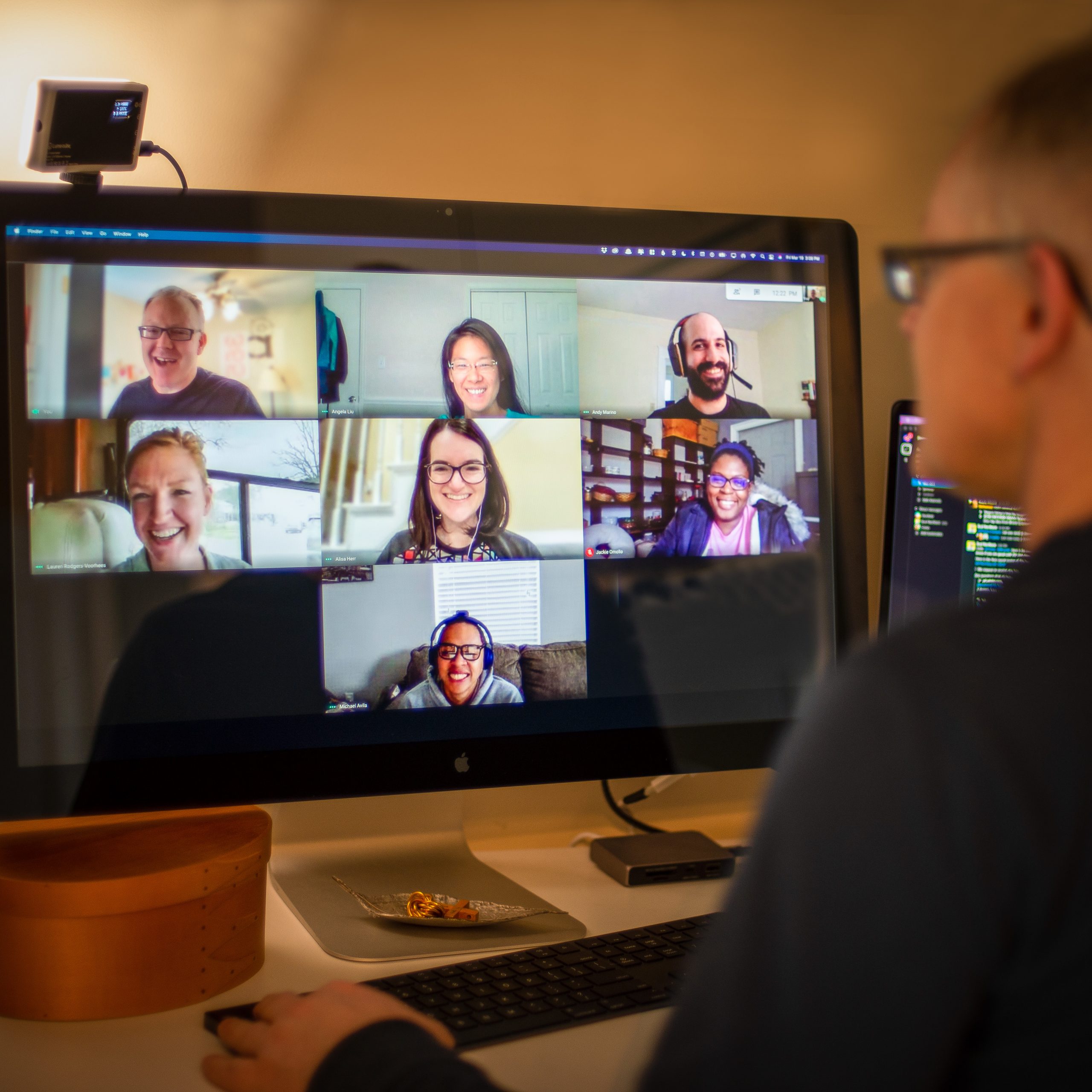 Unity team on a conference call.