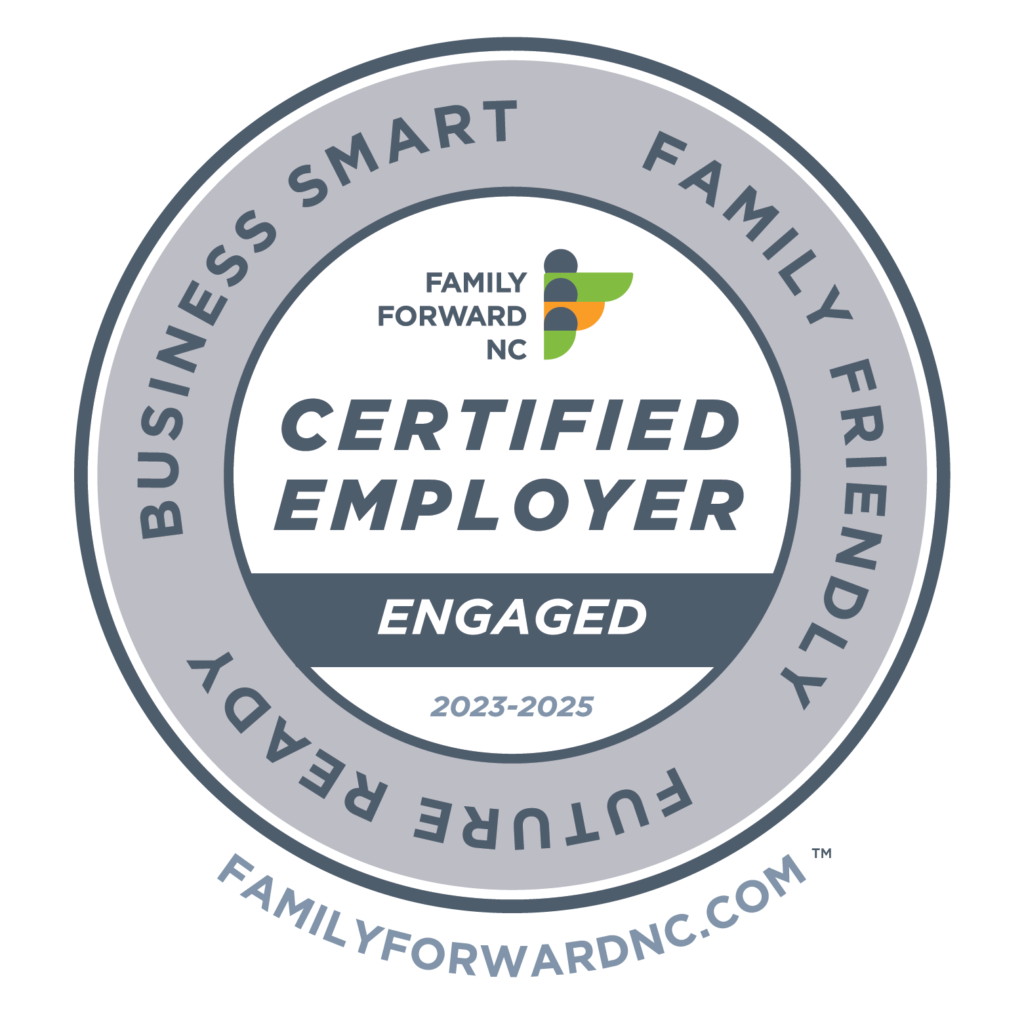 Family Forward NC Certified Employer Badge.